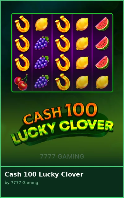 Cash 100 Lucky Clover slot