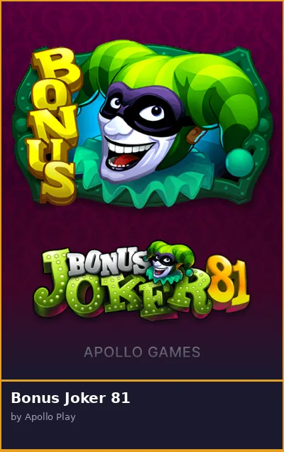 Bonus Joker 81 slot