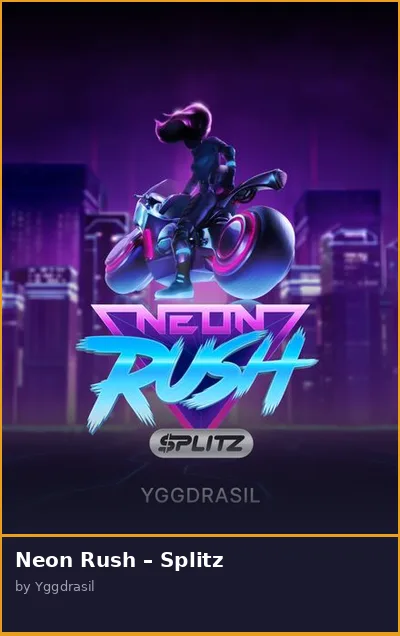 Neon Rush   Splitz slot